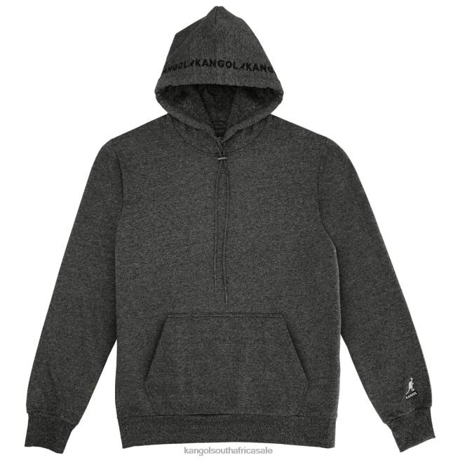 Kangol Men FB6D1153 Embroidered Hoodie Clothing Black Syro