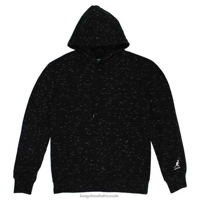 Kangol Men FB6D1154 Embroidered Hoodie Clothing Black Inject