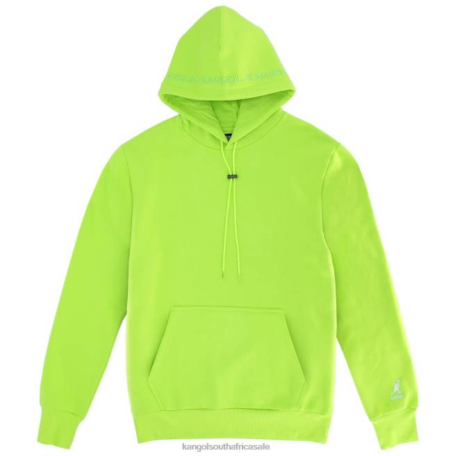 Kangol Men FB6D1155 Embroidered Hoodie Clothing Highlight Green