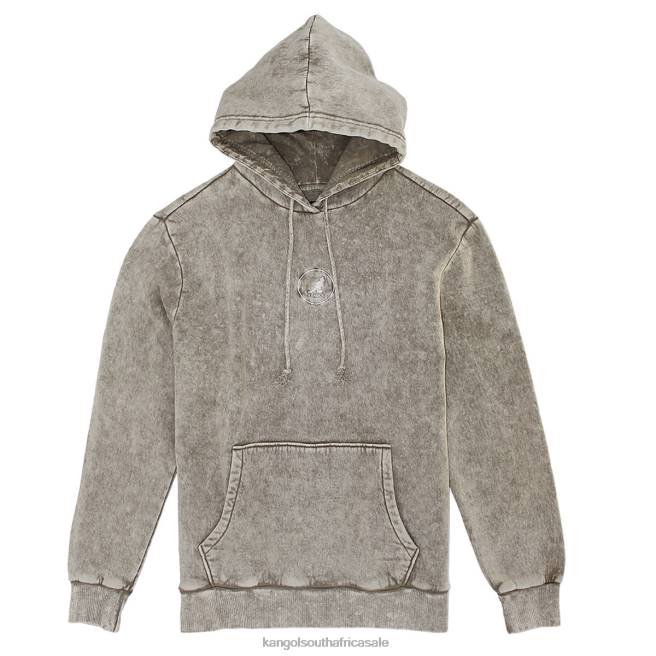 Kangol Unisex FB6D1093 Acid Trip Embroidered Hoodie Clothing Beige Wash