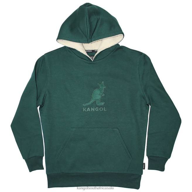 Kangol Unisex FB6D1127 Tonal Embroidered Sherpa Hoodie Clothing Night Garden