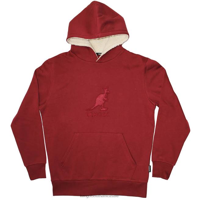 Kangol Unisex FB6D1129 Tonal Embroidered Sherpa Hoodie Clothing Fig Galaxy