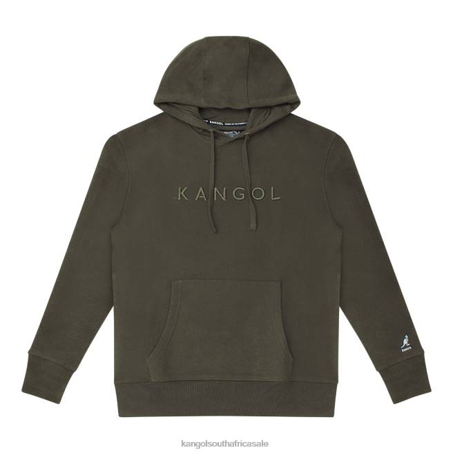 Kangol Unisex FB6D1167 Luxe Embroidered Hoodie Clothing Beluga Charcoal