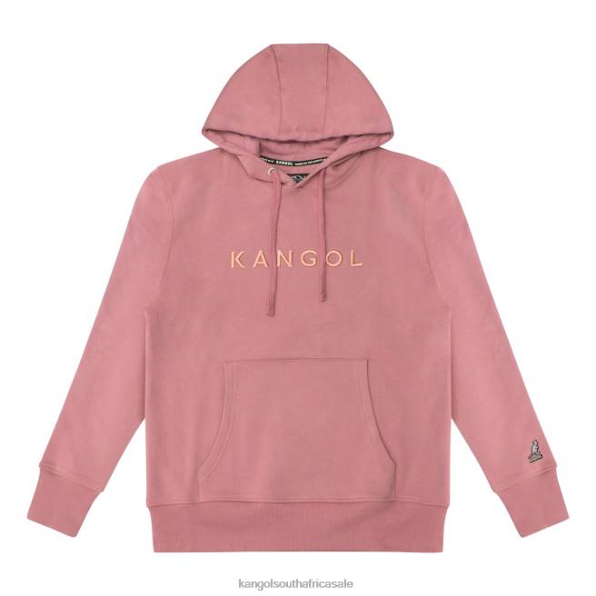 Kangol Unisex FB6D1168 Luxe Embroidered Hoodie Clothing Mesa Rose