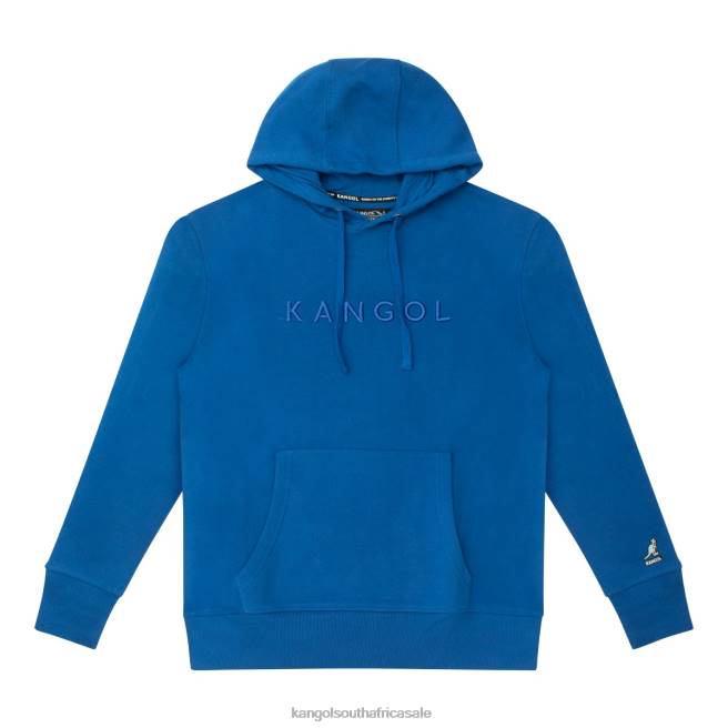 Kangol Unisex FB6D1169 Luxe Embroidered Hoodie Clothing Lapis Blue