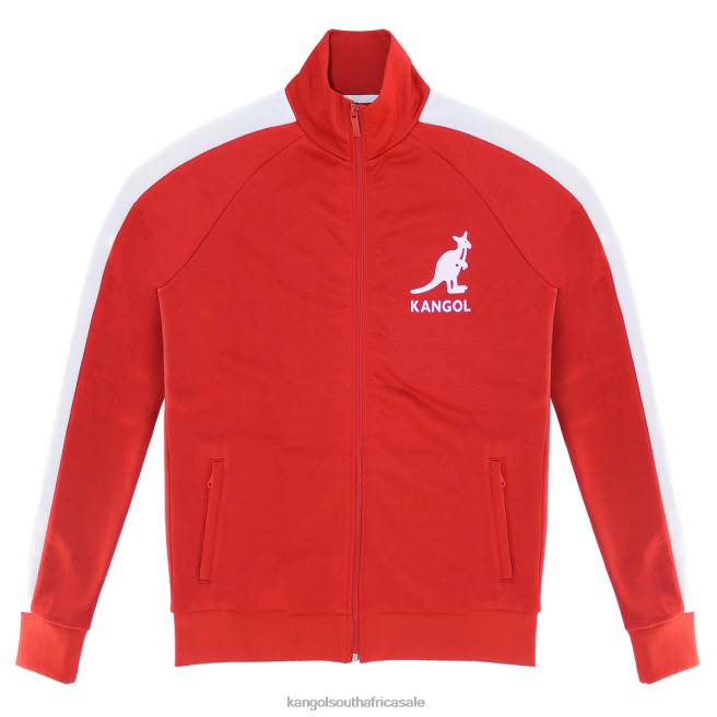 Kangol Men FB6D1162 French Terry Track Jacket Clothing Equestrian Red