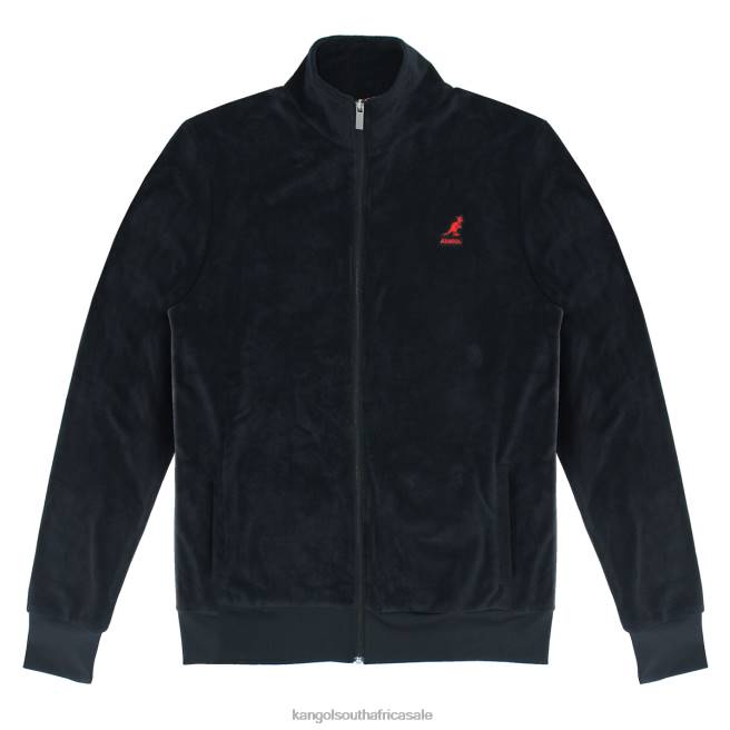 Kangol Men FB6D1164 Terry Cloth Track Jacket Clothing Black Beauty