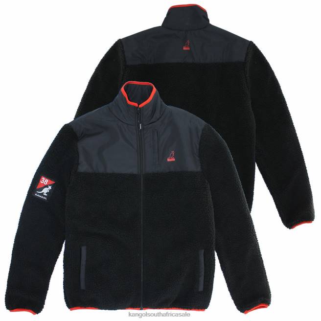 Kangol Unisex FB6D1180 Sherpa Jacket Clothing Black