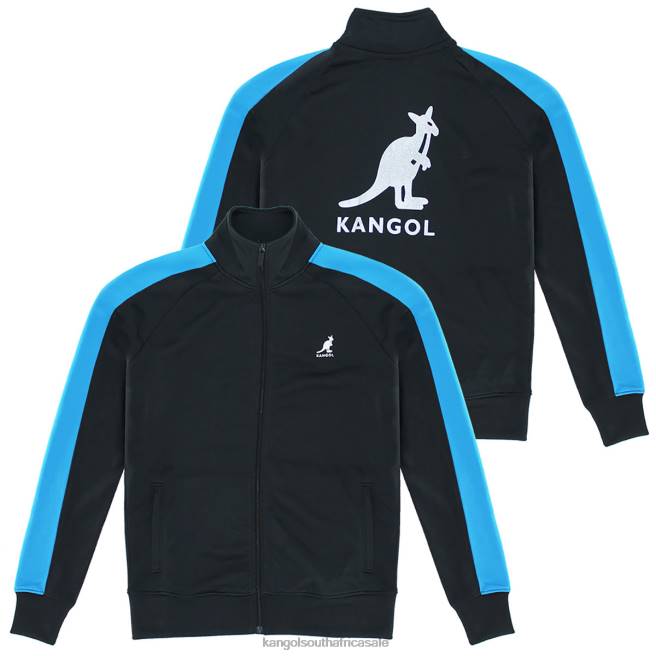 Kangol Unisex FB6D1195 Retro Track Jacket Clothing Black/Royal