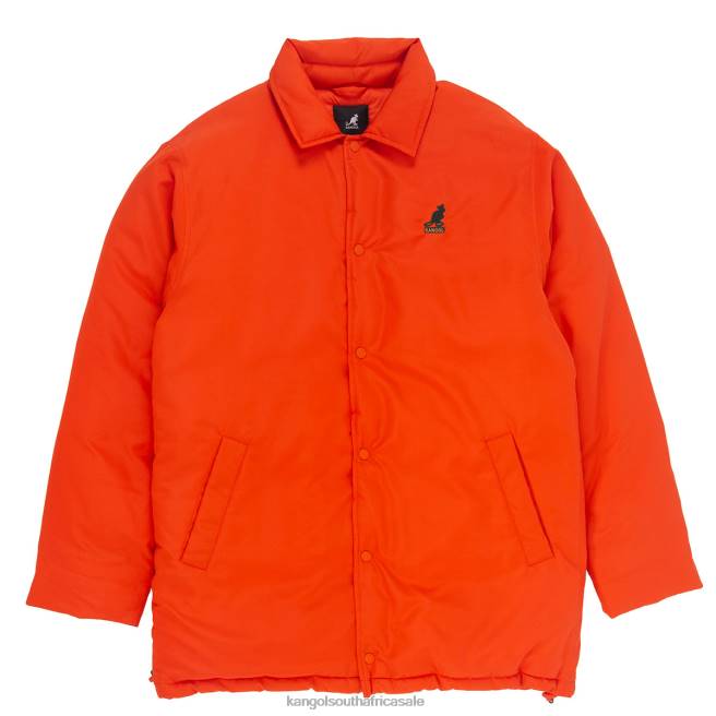 Kangol Unisex FB6D1229 Oversized Jacket Clothing Tangerine Tango