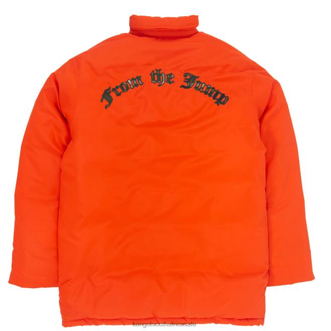 Kangol Unisex FB6D1229 Oversized Jacket Clothing Tangerine Tango