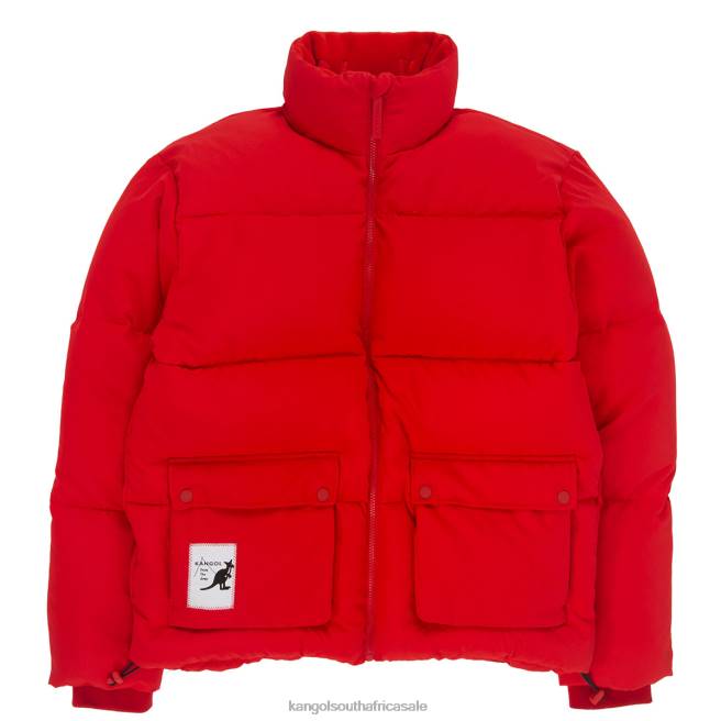 Kangol Unisex FB6D1231 Patch Pocket Down Jacket Clothing Flame Scarlet