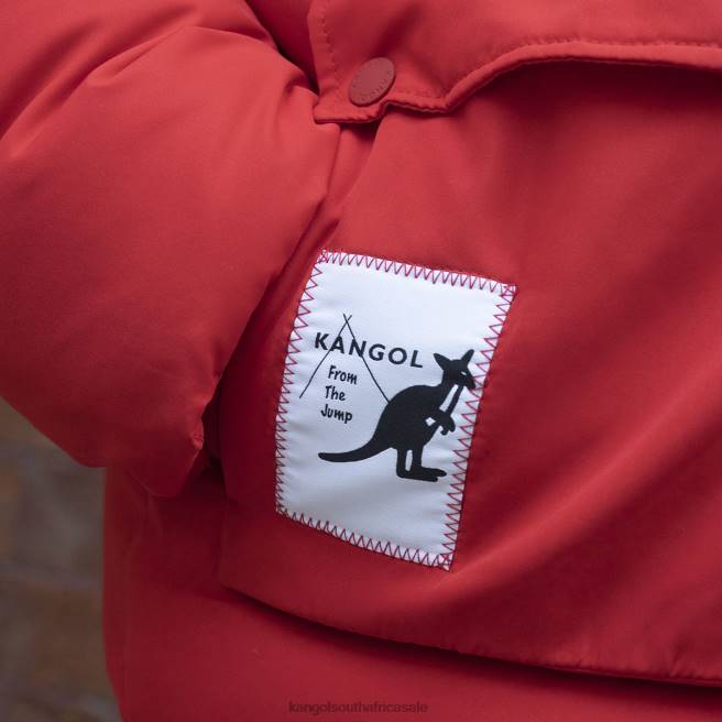Kangol Unisex FB6D1231 Patch Pocket Down Jacket Clothing Flame Scarlet