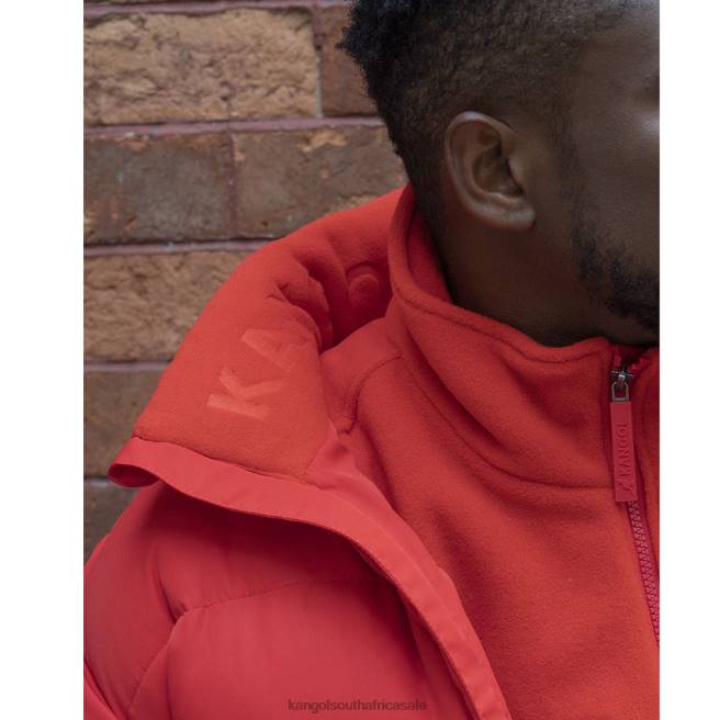 Kangol Unisex FB6D1231 Patch Pocket Down Jacket Clothing Flame Scarlet
