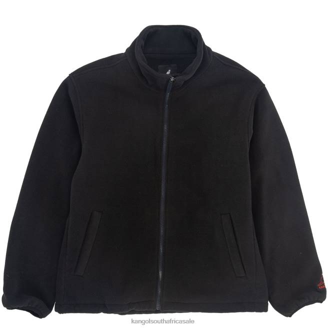 Kangol Unisex FB6D1232 Zip Up Fleece Jacket Clothing Jet Black