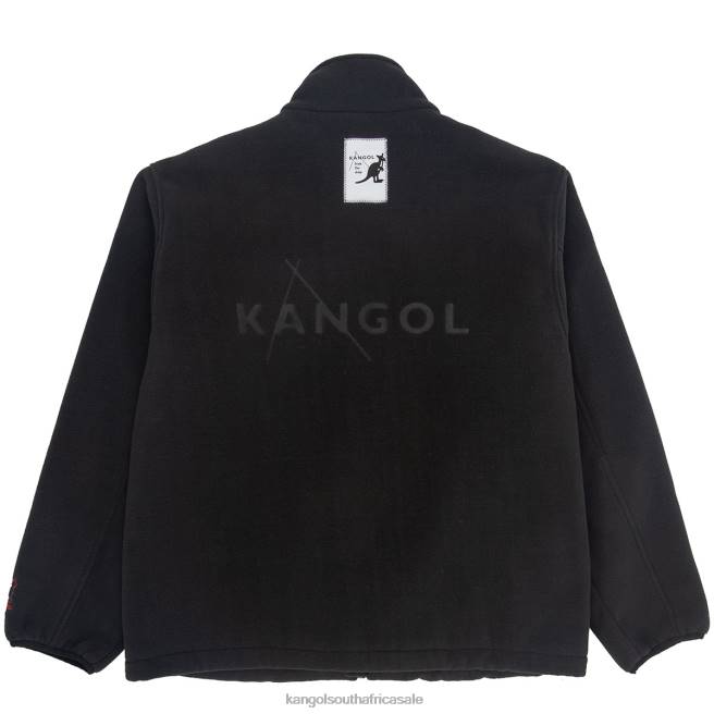 Kangol Unisex FB6D1232 Zip Up Fleece Jacket Clothing Jet Black