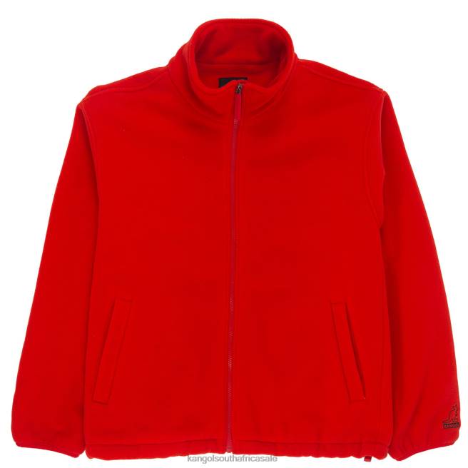 Kangol Unisex FB6D1233 Zip Up Fleece Jacket Clothing Flame Scarlet