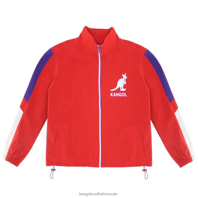 Kangol Women FB6D1178 Colorblock Jacket Clothing Equestrian Red