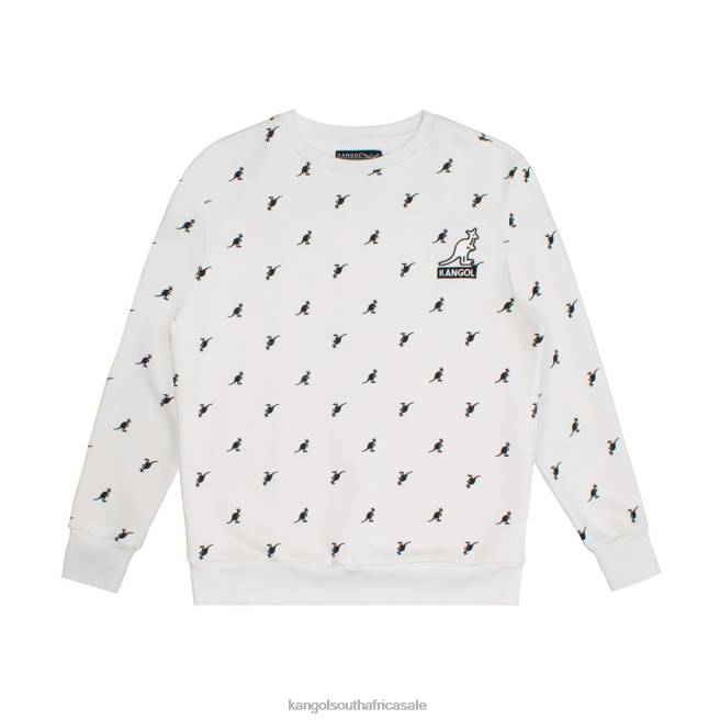 Kangol Unisex FB6D1098 AOP Popover Clothing Off White Combo