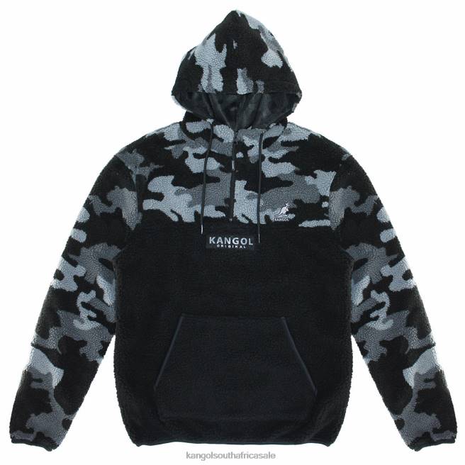 Kangol Unisex FB6D1179 Camo Sherpa Pullover Clothing Charcoal Camo