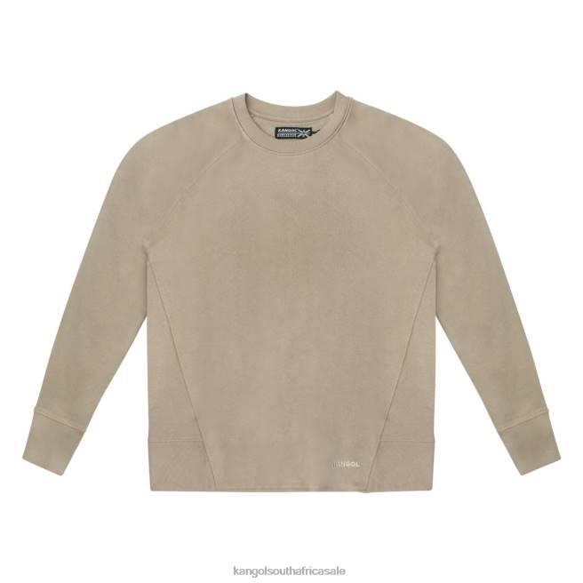 Kangol Unisex FB6D1193 Perfect Crew Pullover Clothing Taupe Fungi