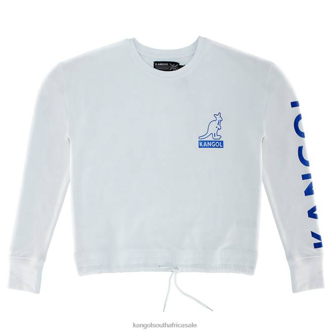 Kangol Unisex FB6D1220 Foil Crop Popover Clothing White