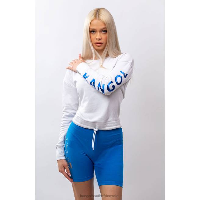 Kangol Unisex FB6D1220 Foil Crop Popover Clothing White