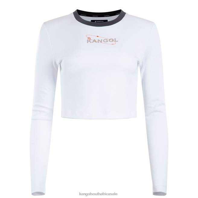 Kangol Unisex FB6D1201 Orbital Long Sleeve Tee Clothing White