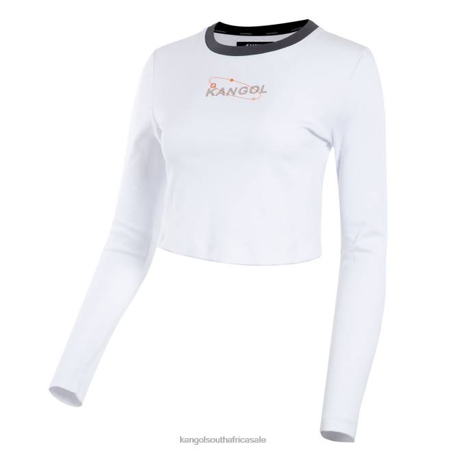 Kangol Unisex FB6D1201 Orbital Long Sleeve Tee Clothing White