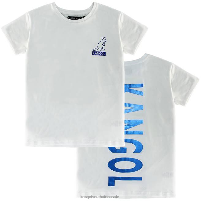 Kangol Unisex FB6D1215 Foil Short Sleeve Tee Clothing White/Indigo