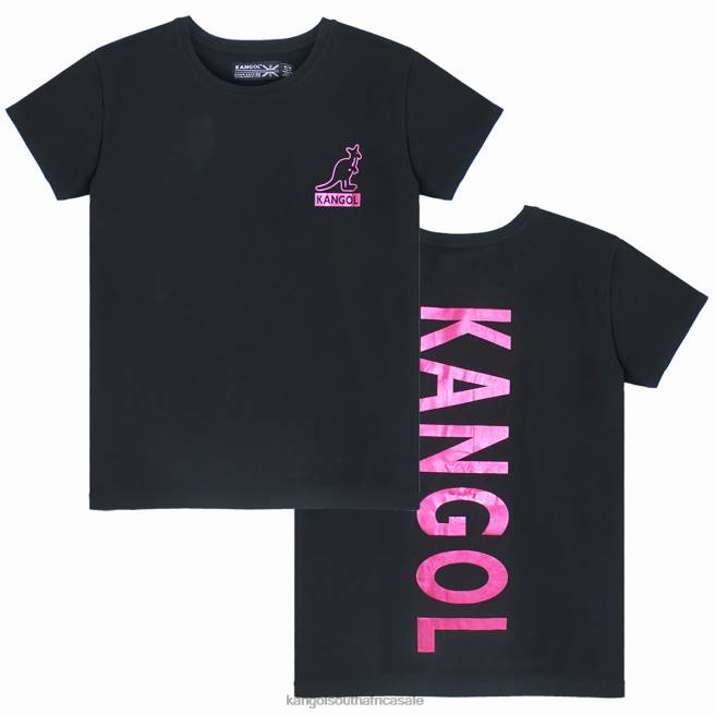 Kangol Unisex FB6D1218 Foil Short Sleeve Tee Clothing Black/Pink