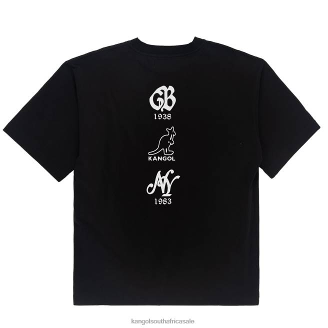 Kangol Unisex FB6D1238 Logo Back Hit Tee Clothing Jet Black
