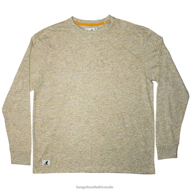 Kangol Unisex FB6D1240 Linen Effect Long Sleeve Tee Clothing Yellow