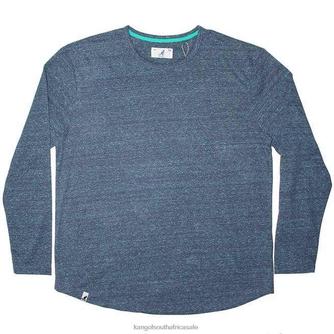 Kangol Unisex FB6D1242 Tri-Marl Long Sleeve Tee Clothing Denim