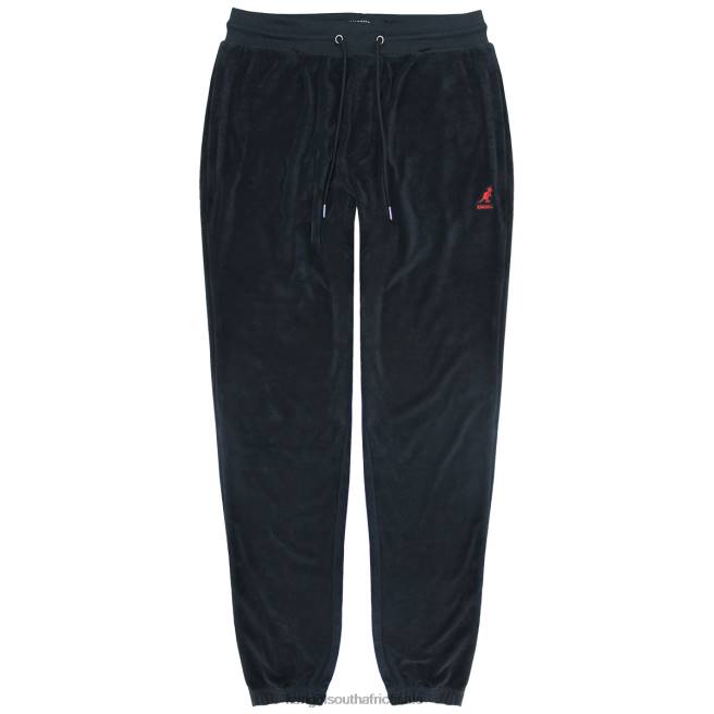 Kangol Men FB6D1066 Terry Cloth Joggers Pants Black Beauty