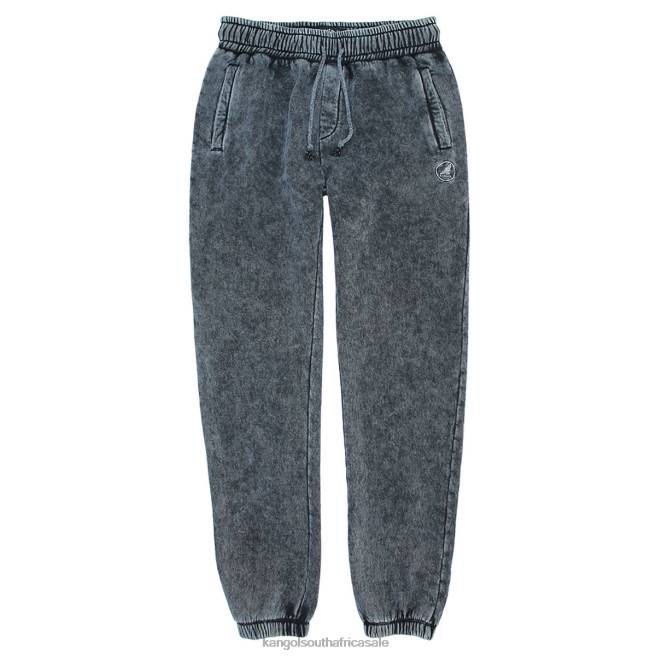 Kangol Unisex FB6D1004 Acid Trip Embroidered Joggers Pants Black Wash