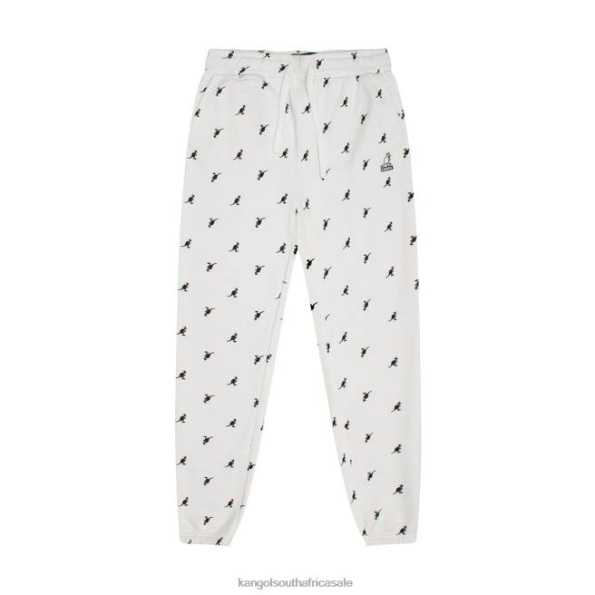 Kangol Unisex FB6D1024 AOP Joggers Pants Off White Combo