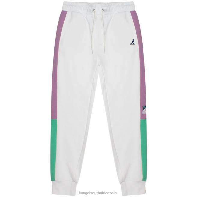Kangol Unisex FB6D1038 Retro Jogger Pants White Combo
