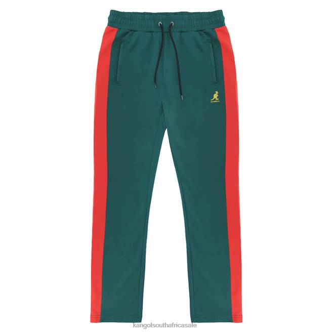 Kangol Unisex FB6D1041 Retro Track Pants Pants Emerald/Red