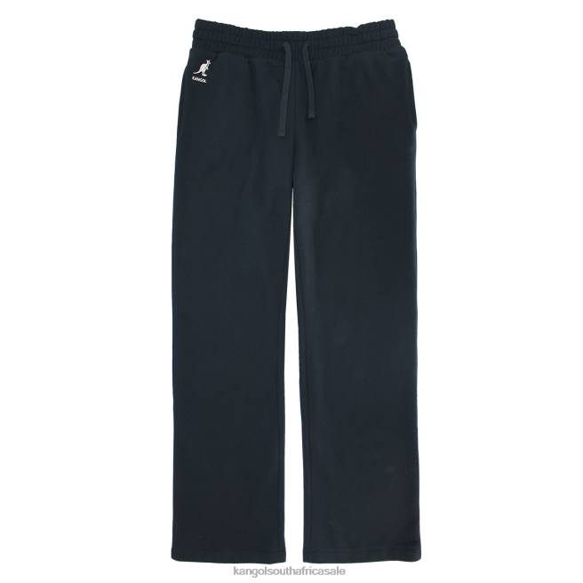 Kangol Unisex FB6D1078 Sueded Straight Leg Joggers Pants Black