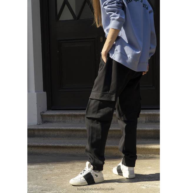 Kangol Unisex FB6D1080 Interlock Jogger Pants Jet Black