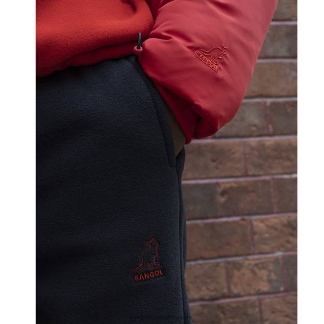 Kangol Unisex FB6D1083 Fleece Jogger Pants Jet Black