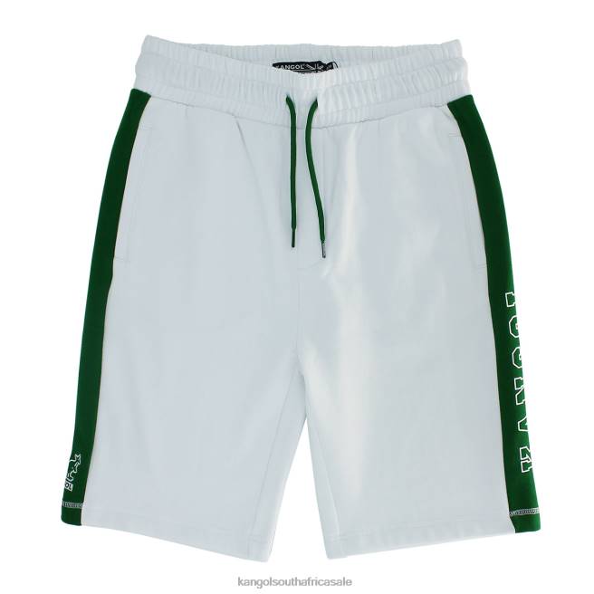 Kangol Men FB6D1077 Tennis Shorts Pants White/Dark Green