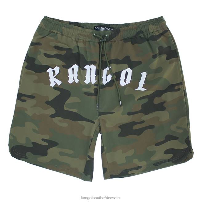 Kangol Unisex FB6D1030 Gothic Swim Short Pants Army Camo
